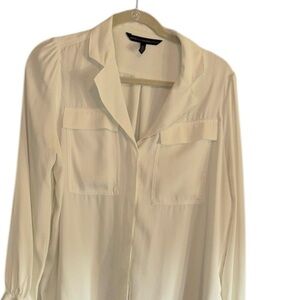 White House Black Market Cream Blouse